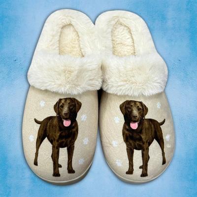 Show full view: E&S PETS Labrador Chocolate Snugg Slippers, Small/Medium slide 3 of 6