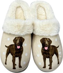 E&S PETS Labrador Chocolate Snugg Slippers, Large/X-Large