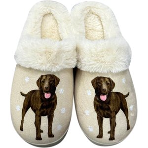 E&S PETS Labrador Chocolate Snugg Slippers, Large/X-Large