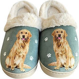 E&S PETS Golden Retreiver Snugg Slippers, Small/Medium