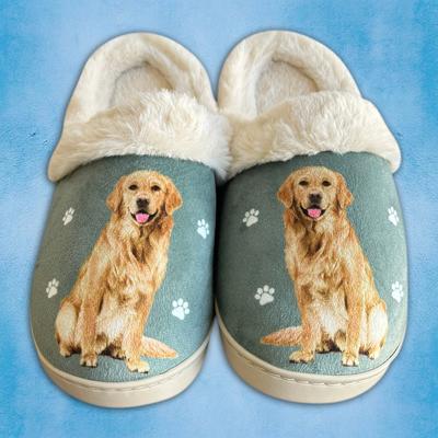 Show full view: E&S PETS Golden Retreiver Snugg Slippers, Large/X-Large slide 3 of 7