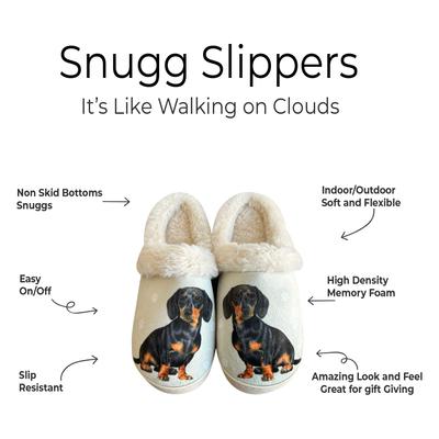 Show full view: E&S PETS Dachshund Snugg Slippers, Black, Small/Medium slide 2 of 7