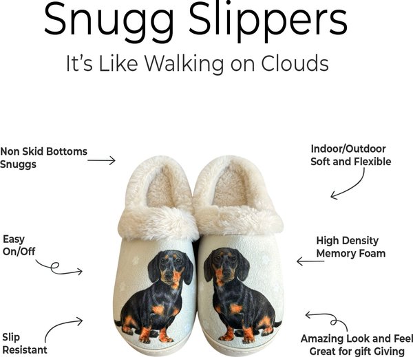 Show full view: E&S PETS Dachshund Snugg Slippers, Black, Large/X-Large slide 2 of 6