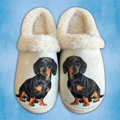 Show full view: E&S PETS Dachshund Snugg Slippers, Black, Large/X-Large slide 3 of 7