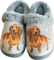 E&S PETS Dachshund Snugg Slippers, Red, Small/Medium