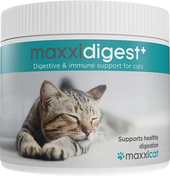 maxxipaws maxxidigest+ Advanced Immune Support Prebiotic & Probiotic Powder Digestive Aid Supplement for Cats, 7-oz jar