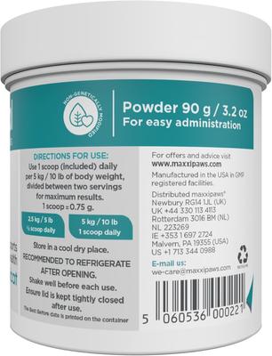 Show full view: maxxipaws maxxidental Advanced Oral Support Dental & Gum Care Powder Supplement for Cats, 3.2-oz jar slide 10 of 10