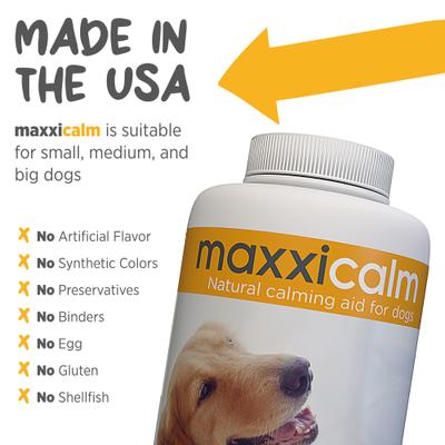 Show full view: maxxipaws maxxicalm Natural Calming Supplement for Dogs, 60 count slide 8 of 9