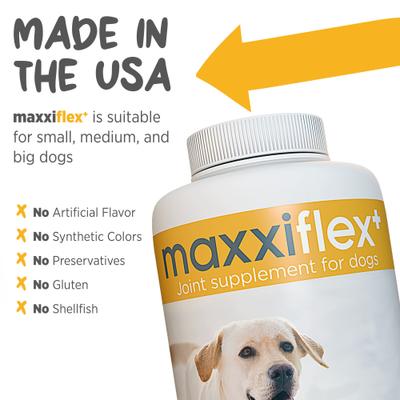 Show full view: maxxipaws maxxiflex+ Liver Flavored Hip & Joint Supplement for Dogs, 60 count slide 8 of 10