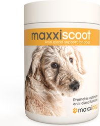 maxxipaws maxxiscoot Pumpkin Flavored Anal Gland & Digestive Health Support Powder Supplement for Dogs, 5-oz jar