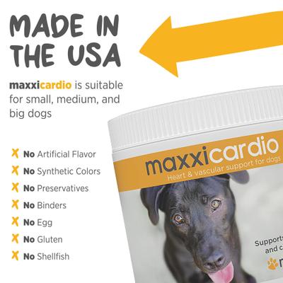 Show full view: maxxipaws maxxicardio Heart & Cardiovascular Powder Supplement for Dogs, 5.3-oz jar slide 8 of 10