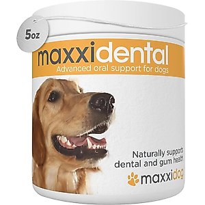 maxxipaws maxxidental Advanced Oral Support Dental & Gum Care Powder Supplement for Dogs, 5-oz jar