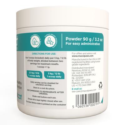 Show full view: maxxipaws maxxiUtract Urinary & Bladder Support Powder Supplement for Cats, 3.2-oz jar slide 10 of 10