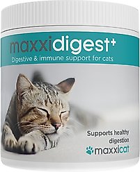 maxxipaws maxxidigest+ Advanced Immune Support Prebiotic & Probiotic Powder Digestive Aid Supplement for Cats, 3.2-oz jar
