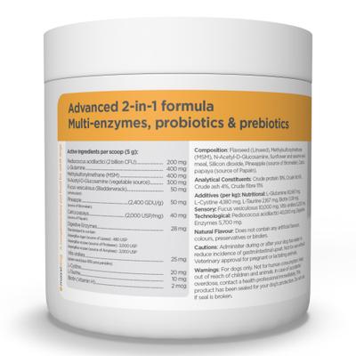 Show full view: maxxipaws maxxidigest+ Advanced Immune Support Prebiotic & Probiotic Powder Digestive Aid Supplement for Dogs, 7-oz jar slide 9 of 10
