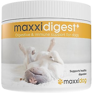 maxxipaws maxxidigest+ Advanced Immune Support Prebiotic & Probiotic Powder Digestive Aid Supplement for Dogs, 7-oz jar