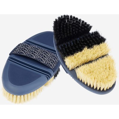 LeMieux LeMieuxFlexi Half&Half Grooming Horse Brush, Navy