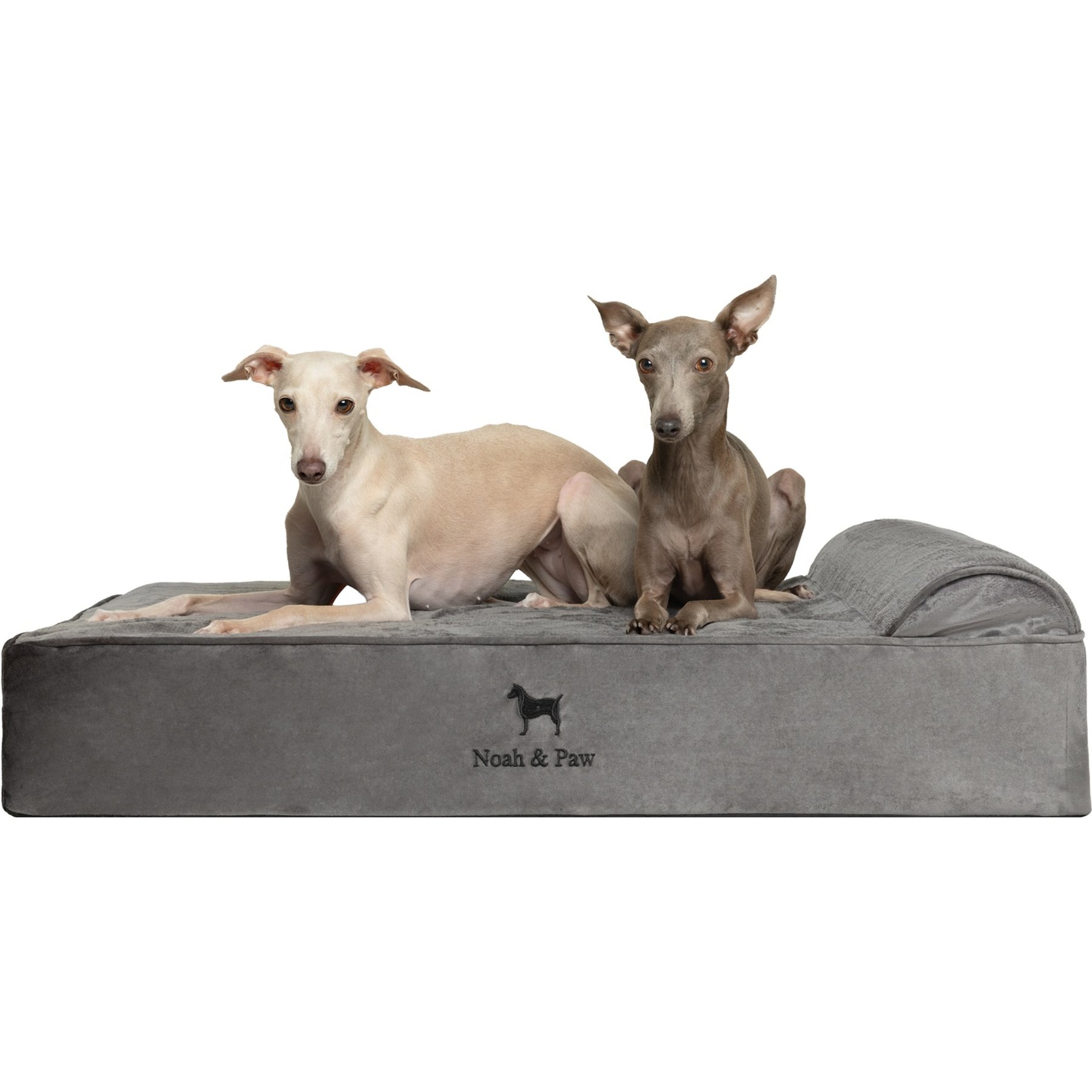 Noah & Paw Machine Washable Orthopedic Sofa Dog Bed, Grey, 35 x 25 x 8.7-in