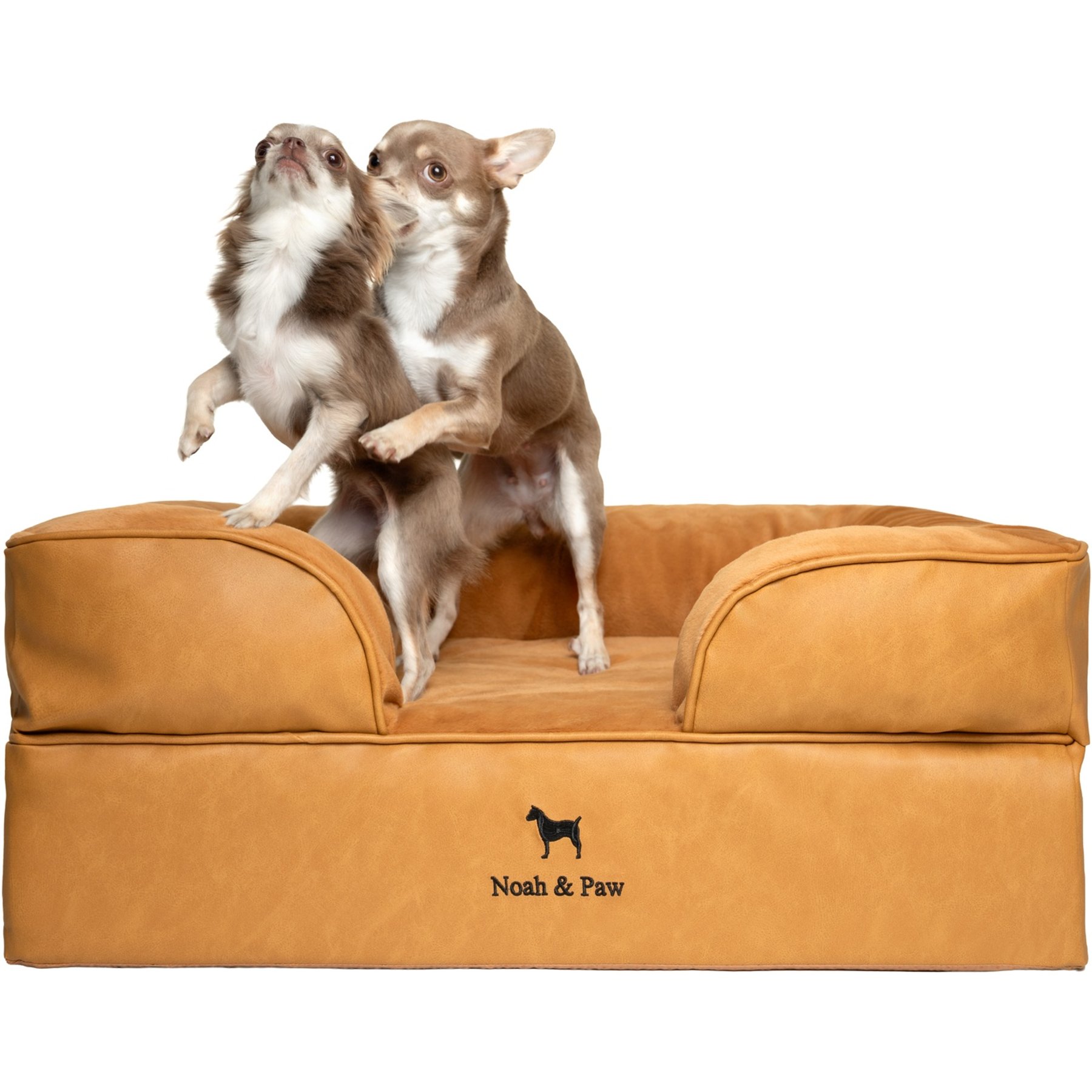 Noah & Paw Machine Washable Orthopedic Classic Dog Bed, Camel, Medium