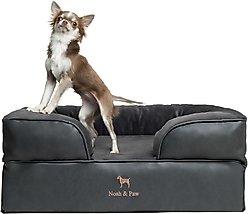 Noah & Paw Machine Washable Orthopedic Sofa Dog Bed, Charcoal, 28 x 23 x 11-in