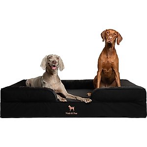 Noah & Paw Denim Collection Orthopedic Dog Bed, Black, 55 x 45 x 11-in