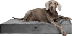 Noah & Paw Machine Washable Orthopedic Sofa Dog Bed, Grey, 45 x 35 x 9.1-in