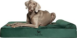 Noah & Paw Velvet Collection Orthopedic Dog Bed, Dark Green, 45 x 35 x 9.1-in