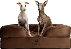 Noah & Paw Machine Washable Orthopedic Sofa Dog Bed, Brown, Large