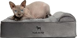 Noah & Paw Machine Washable Orthopedic Sofa Dog Bed, Grey, 20 x 15 x 6.5-in