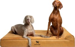 Noah & Paw Machine Washable Orthopedic Sofa Dog Bed, Camel, 55 x 45 x 9.5-in