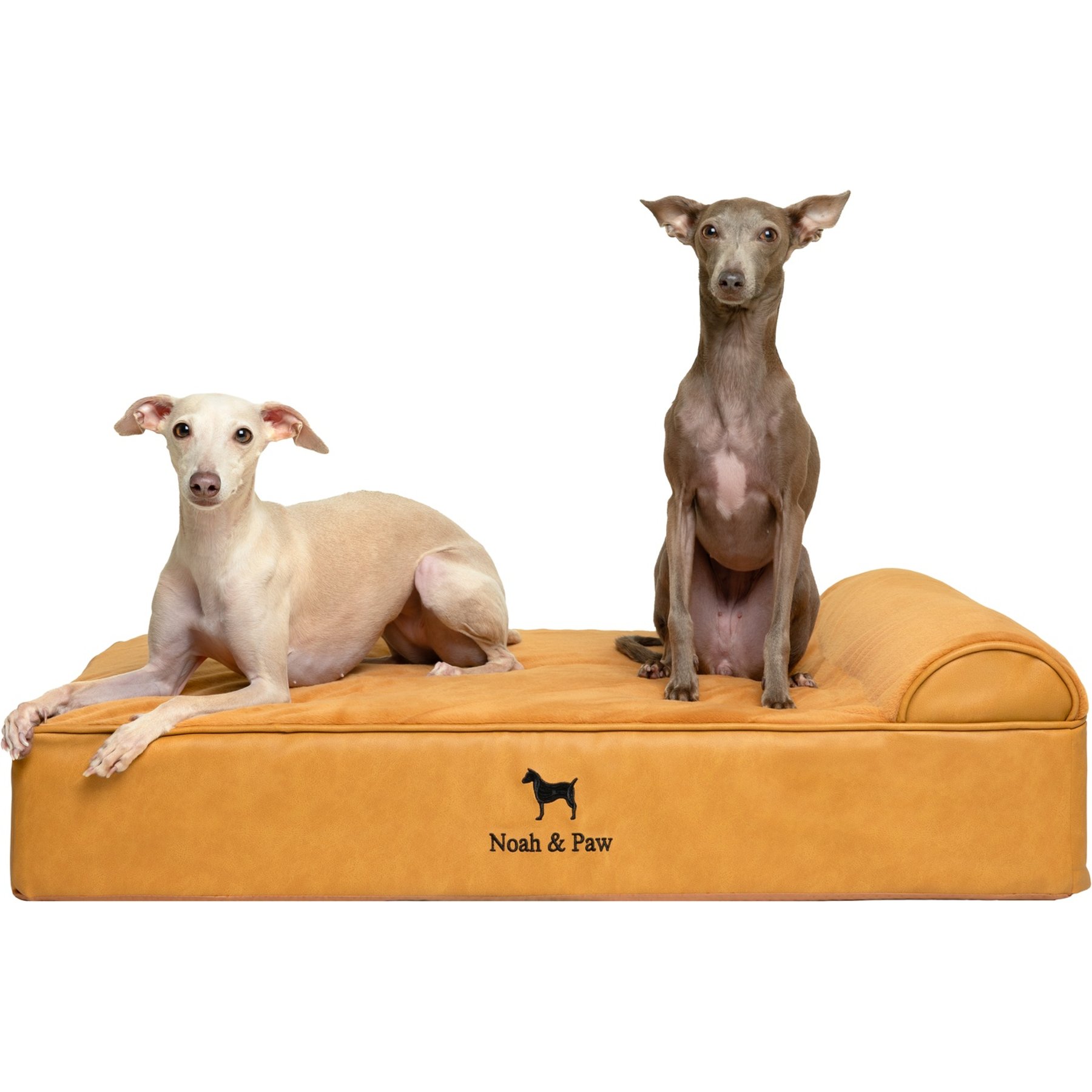 Noah & Paw Machine Washable Orthopedic Sofa Dog Bed, Camel, Large