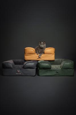 Show full view: Noah & Paw Machine Washable Orthopedic Sofa Dog Bed, Charcoal, 20 x 15 x 8-in slide 6 of 7