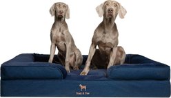 Noah & Paw Machine Washable Orthopedic Classic Dog Bed, Dark Blue, XX-Large