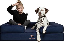 Noah & Paw Machine Washable Orthopedic Classic Dog Bed, Dark Blue, X-Large