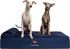 Noah & Paw Denim Collection Orthopedic Dog Bed, Dark Blue, 35 x 25 x 8.7-in