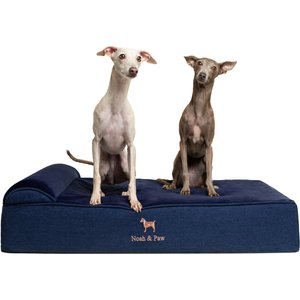 Noah & Paw Denim Collection Orthopedic Dog Bed, Dark Blue, 35 x 25 x 8.7-in