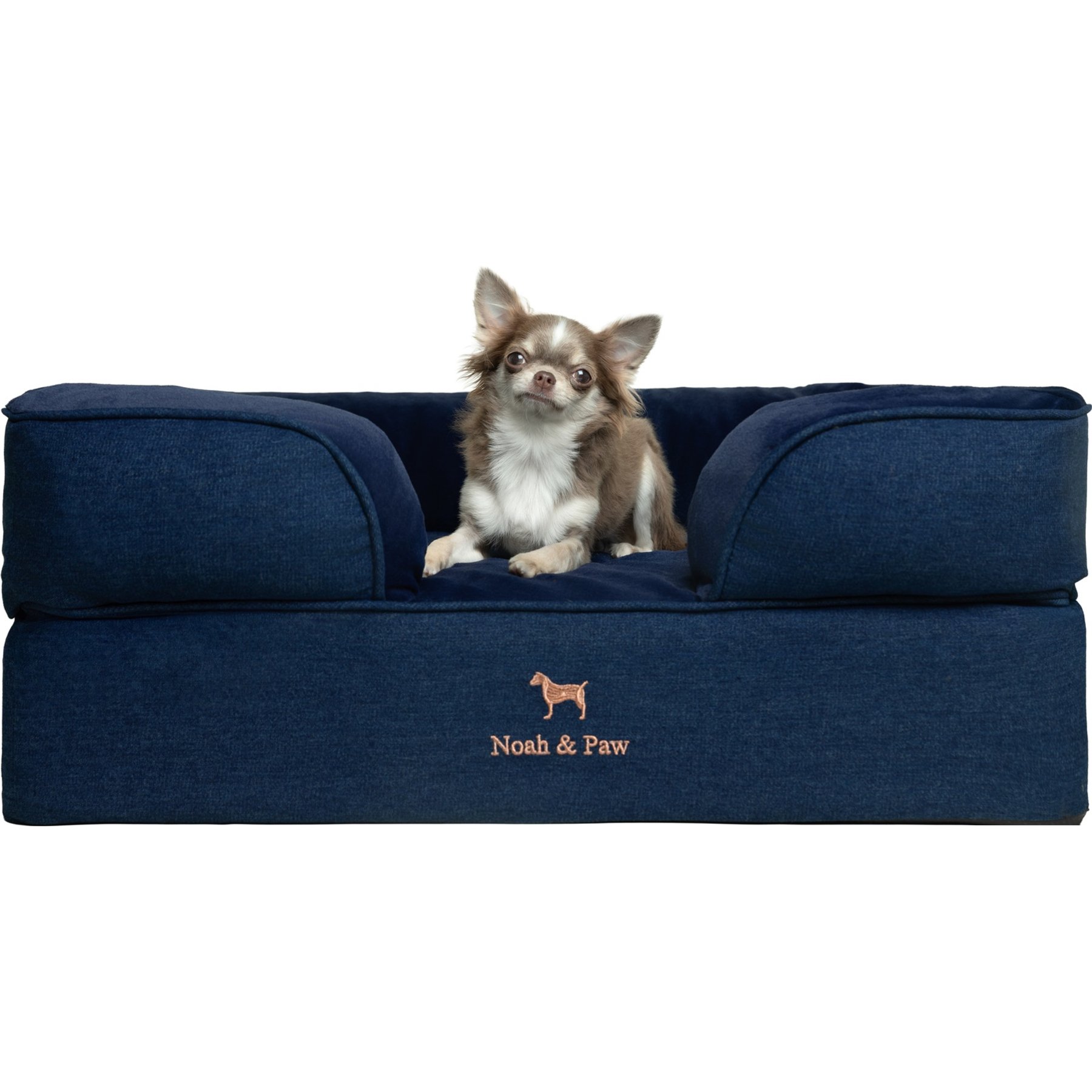 Noah & Paw Machine Washable Orthopedic Classic Dog Bed, Dark Blue, Medium