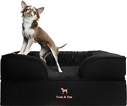 Noah & Paw Machine Washable Orthopedic Sofa Dog Bed, Black, 28 x 23 x 11-in