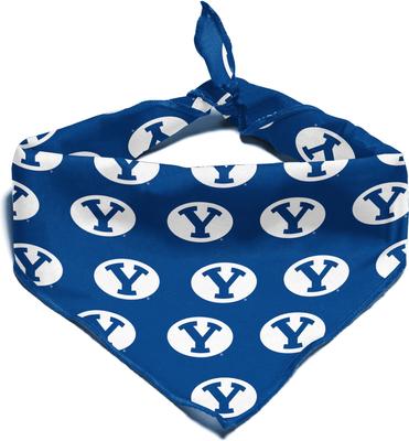 Show full view: ShopInstaPets BYU Cougars Dog & Cat Bandana, Blue, Large slide 3 of 4
