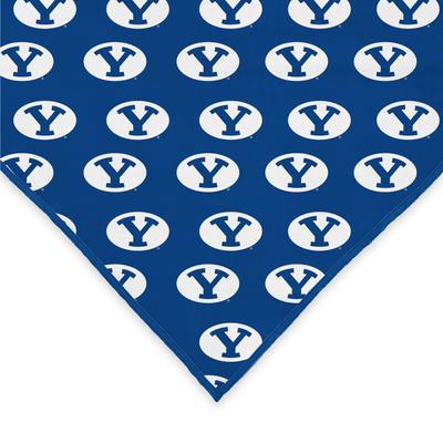 Show full view: ShopInstaPets BYU Cougars Dog & Cat Bandana, Blue, Large slide 4 of 4