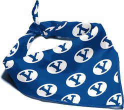 ShopInstaPets BYU Cougars Dog & Cat Bandana, Blue, Large