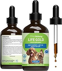 Pet Wellbeing Life GOLD Bacon Flavored Liquid Immune Supplement for Dogs, 4-oz bottle
