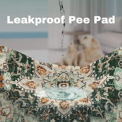 Show full view: PatiencET Super Absorbent Non-Slip Washable Dog Pee Pads, Green, 24 x 36-in, 2 count slide 5 of 12