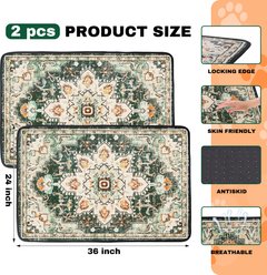 PatiencET Super Absorbent Non-Slip Washable Dog Pee Pads, Green, 24 x 36-in, 2 count slide 2 of 8