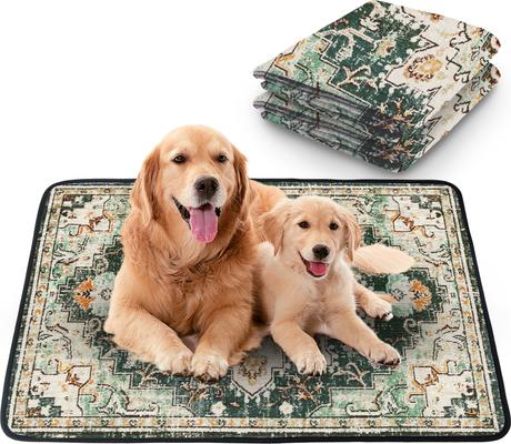 Show full view: PatiencET Super Absorbent Non-Slip Washable Dog Pee Pads, Green, 24 x 36-in, 2 count slide 8 of 12