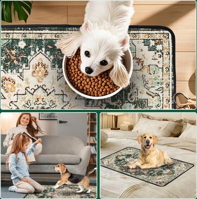 Show full view: PatiencET Super Absorbent Non-Slip Washable Dog Pee Pads, Green, 24 x 36-in, 2 count slide 2 of 12