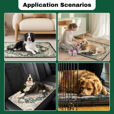 Show full view: PatiencET Super Absorbent Non-Slip Washable Dog Pee Pads, Green, 24 x 36-in, 2 count slide 3 of 12