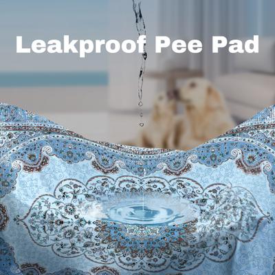 Show full view: PatiencET Super Absorbent Non-Slip Washable Dog Pee Pads, Blue, 24 x 36-in, 2 count slide 5 of 12