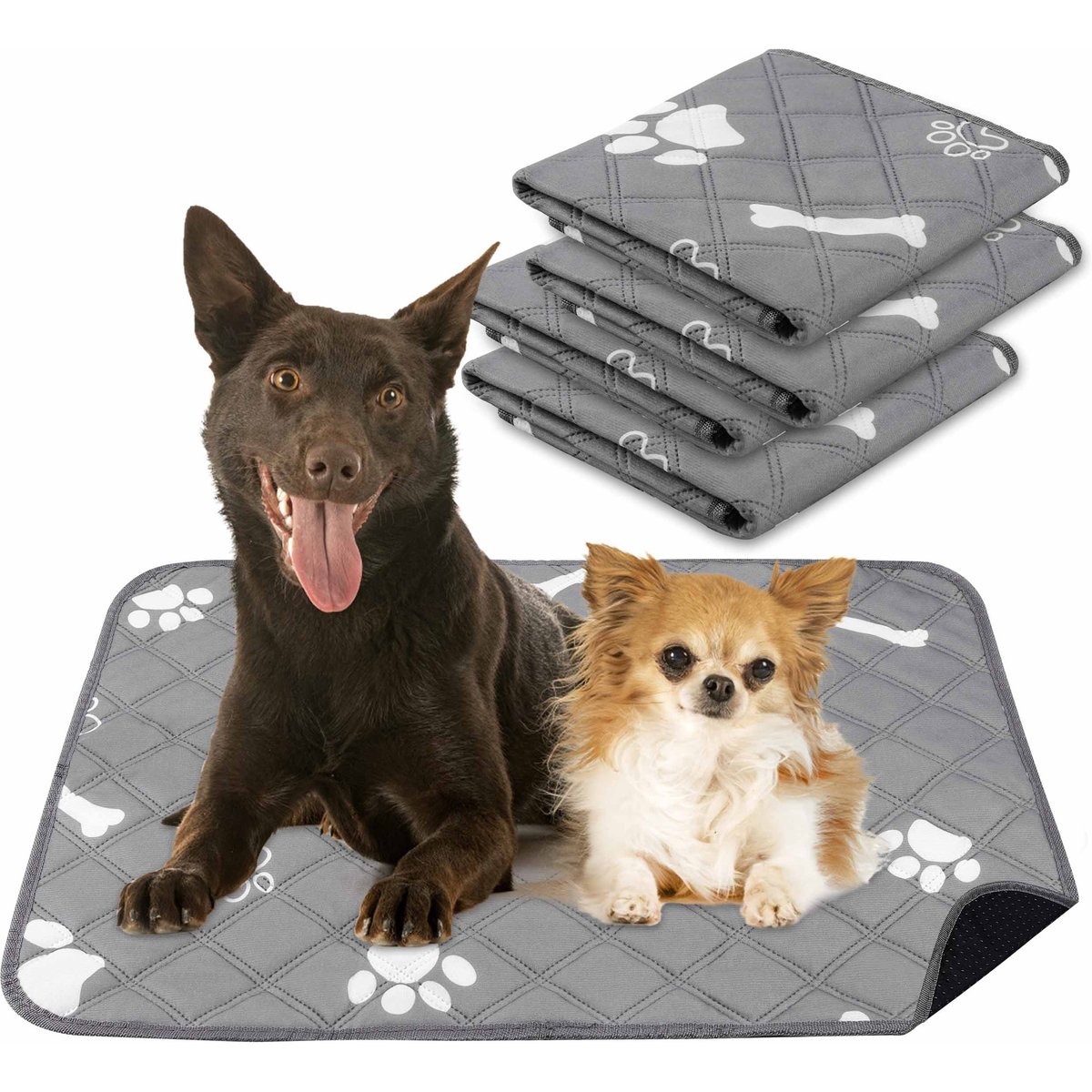PatiencET Super Absorbent Washable Dog Pee Pads, 18 x 24-in, 4 count