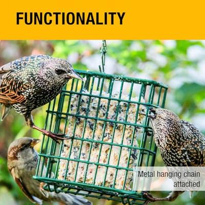 Show full view: Heath Outdoor Products Single Hanging Suet Songbird Feeder, Fits All Suet Cakes Under 12-oz, Green slide 5 of 7